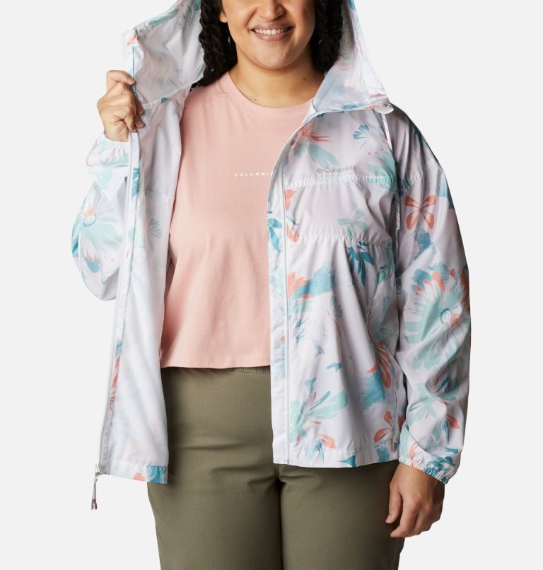 Columbia Flash Challenger Novelty Windbreaker Jakke Dame Blomster | Plus Size 71504U